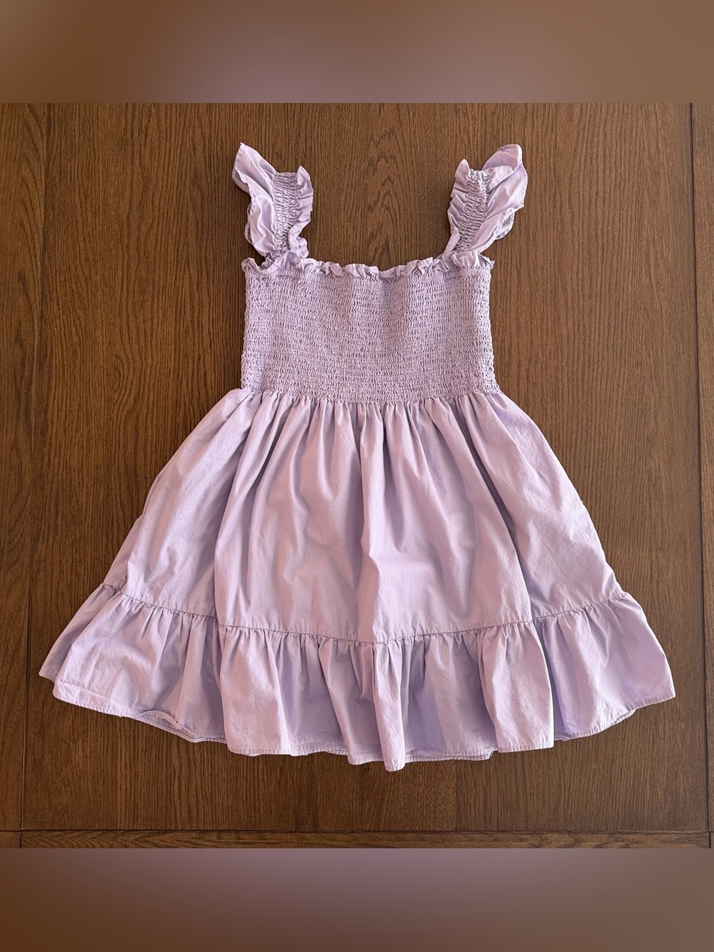 EUC Kourt Smocked Lilac Mini Sundress with Ruffle Straps